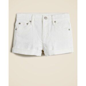 J CREW Girls White Cuffed Denim Shorts Sz 5 NEW NWT
